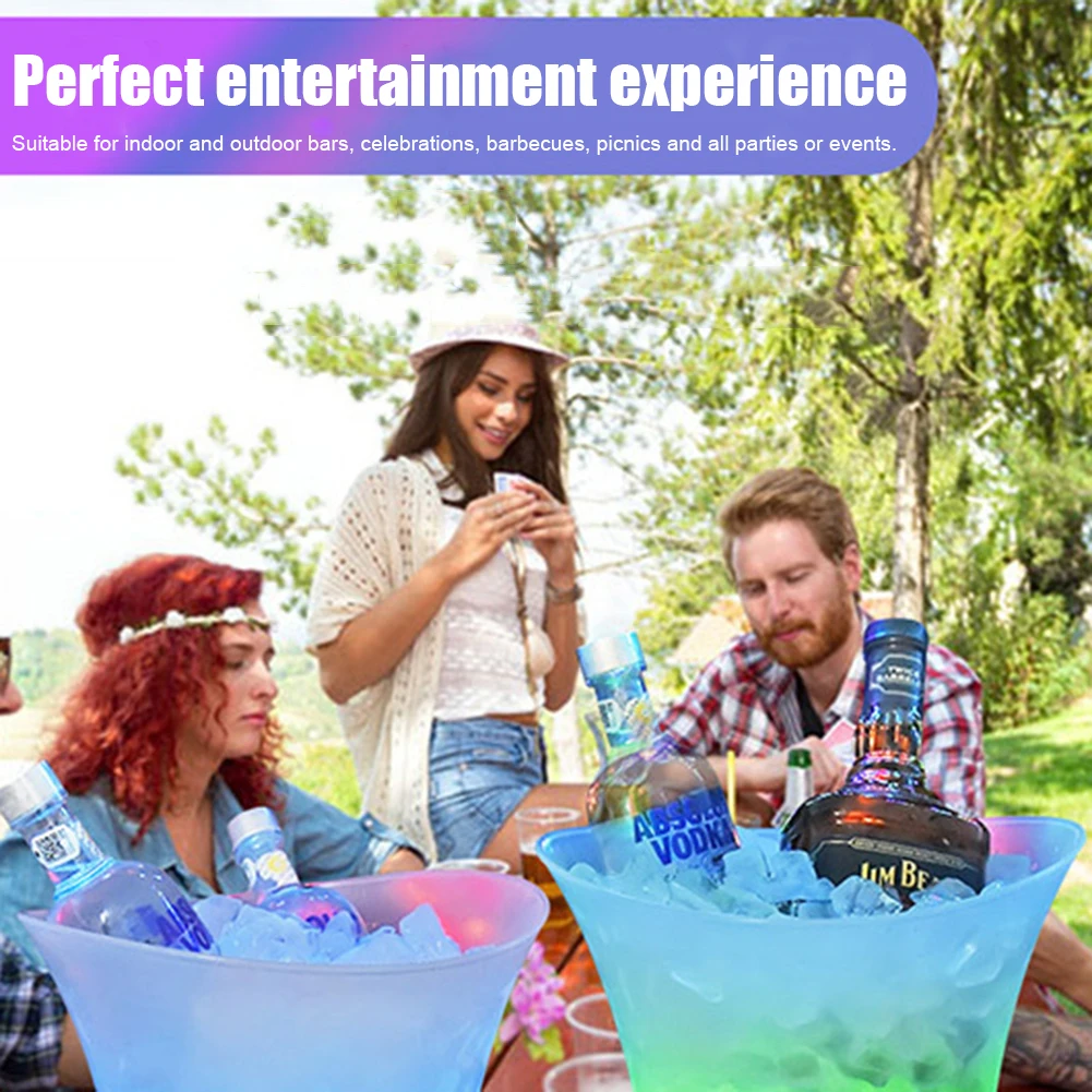 5L Luminous Ice Bucket LED Color Changing Waterproof Speaker Bar KTV Wine Beer Ice Bucket for Outdoor Swimming Pool Night Party
5L Luminous Ice Bucket LED Color Changing Waterproof Speaker Bar KTV Wine Beer Ice Bucket for Outdoor Swimming Pool Night Party