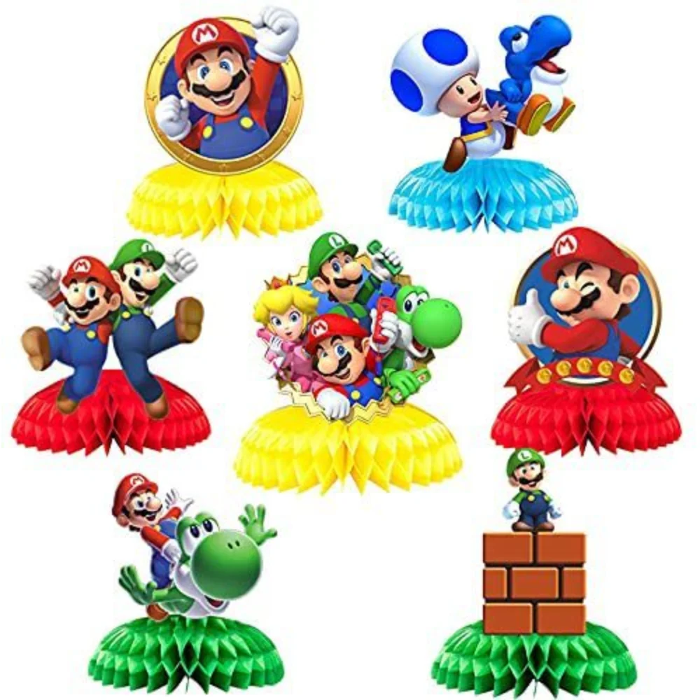 Super Mario Bros Cartoon Ornament Luigi Yoshi Anime Figures Toy Honeycomb Tabletop Ornament Birthday Party Decoration Kids Gifts
Super Mario Bros Cartoon Ornament Luigi Yoshi Anime Figures Toy Honeycomb Tabletop Ornament Birthday Party Decoration Kids Gifts