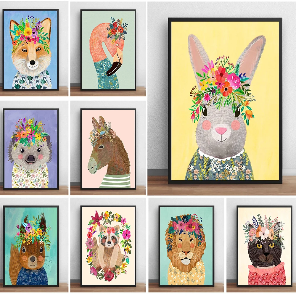 Lion Fox Horse Owl Rabbit Garland Wall Art Canvas Painting Nordic Cute Animal Posters And Prints Wall Pictures Kids Room Decor
Lion Fox Horse Owl Rabbit Garland Wall Art Canvas Painting Nordic Cute Animal Posters And Prints Wall Pictures Kids Room Decor