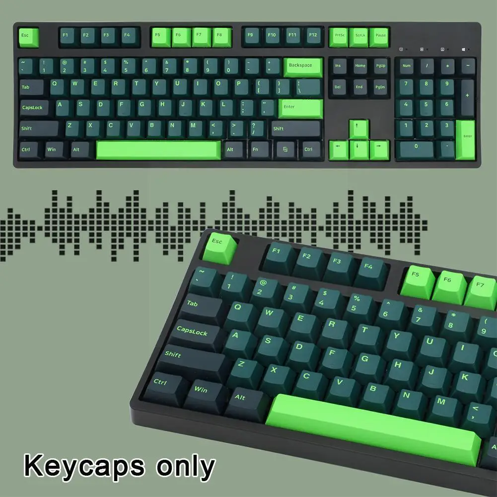 1set For Gmk Soundwavez Ghgb Sonic Pbt Two-color Keycap Personality Sound Wave Black And Green Keycaps For Mechanical Keybo W8o1
1set For Gmk Soundwavez Ghgb Sonic Pbt Two-color Keycap Personality Sound Wave Black And Green Keycaps For Mechanical Keybo W8o1