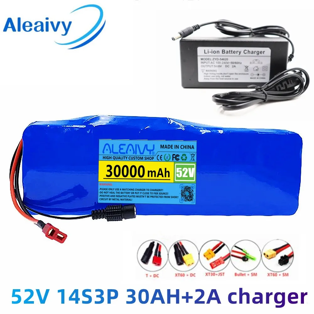 Aleaivy 52V 14S3P 30Ah 18650 1000W Lithium Battery for Balance Car, Electric Bicycle,electric scooters,Tricycle +Charger
Aleaivy 52V 14S3P 30Ah 18650 1000W Lithium Battery for Balance Car, Electric Bicycle,electric scooters,Tricycle +Charger