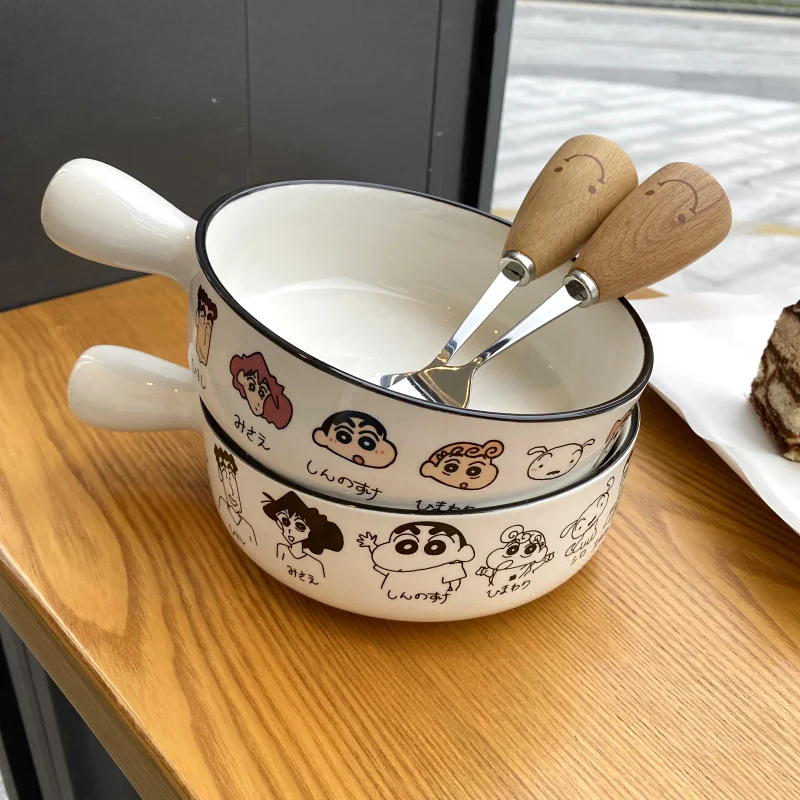 Household Ceramic Handle Bowl Creative Cartoon Salad Bowl Microwave Bowl Baking Breakfast Pasta Noodle Bowl Kitchen Tableware
Household Ceramic Handle Bowl Creative Cartoon Salad Bowl Microwave Bowl Baking Breakfast Pasta Noodle Bowl Kitchen Tableware