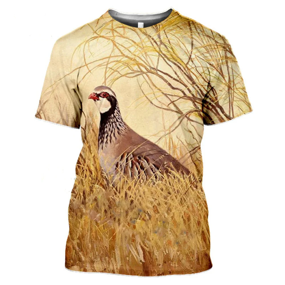 3D Print Harajuku T-Shirt Summer Animal Hunting Partridge Bird Fashion Casual Men's tshirt Chukar Short sleeve Streetwear Unise
3D Print Harajuku T-Shirt Summer Animal Hunting Partridge Bird Fashion Casual Men's tshirt Chukar Short sleeve Streetwear Unise