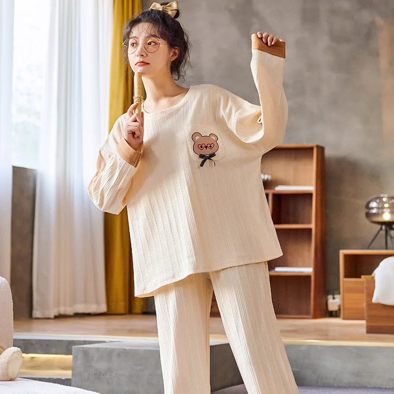 Milk Silk Pullover Pajamas Women's Spring And Autumn New Casual Simple Ladies Suit Printing Cartoon Home Clothes Pijamas Mujer
Milk Silk Pullover Pajamas Women's Spring And Autumn New Casual Simple Ladies Suit Printing Cartoon Home Clothes Pijamas Mujer