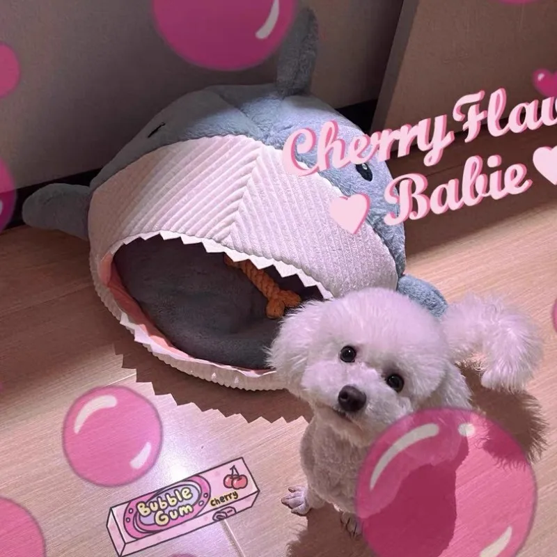 Cat Warm Bed Big Mouth Shark Semi-enclosed Pet Beds Dog Kennel Kittens Basket Cushion Cat House Tent Puppy Cave Cats Accessorie
Cat Warm Bed Big Mouth Shark Semi-enclosed Pet Beds Dog Kennel Kittens Basket Cushion Cat House Tent Puppy Cave Cats Accessorie
