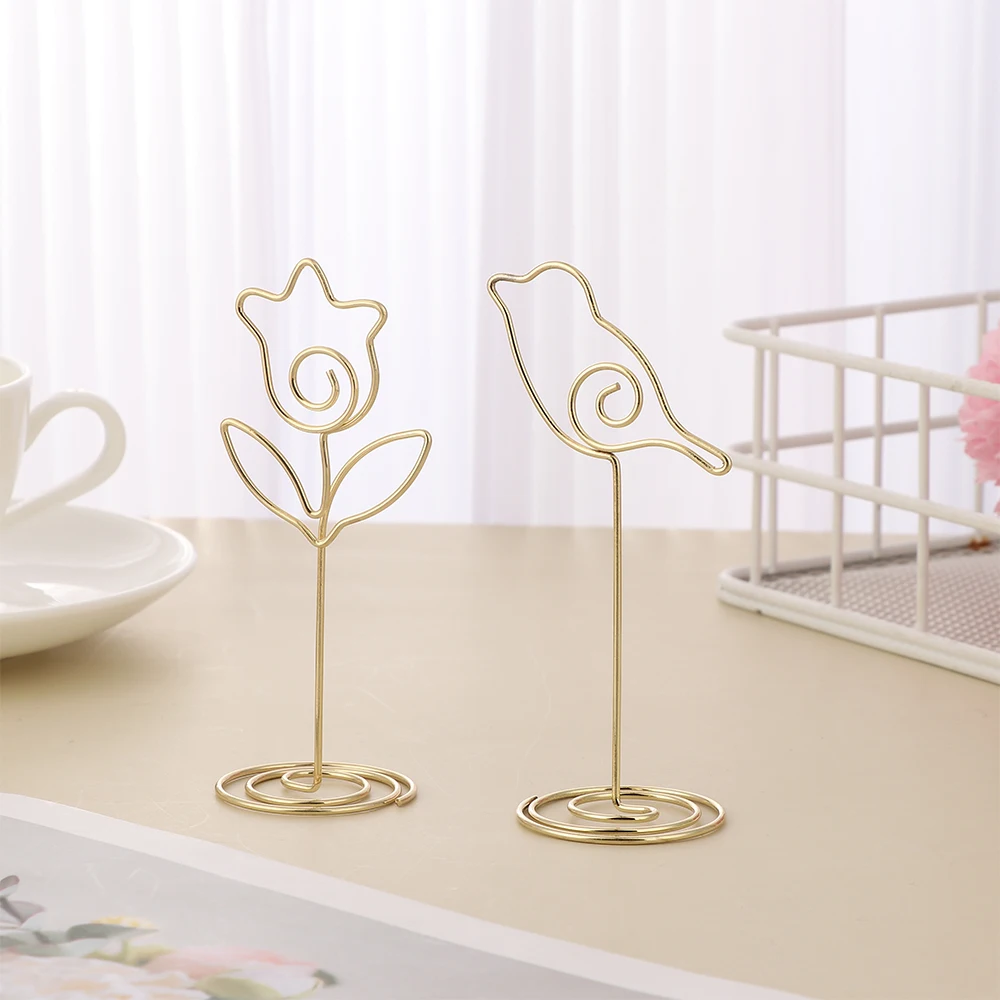 Creative Card Holder Cute Flower Bird Shape Metal Photo Clip Table Number Stand Desktop Decoration Wedding Party Supplies
Creative Card Holder Cute Flower Bird Shape Metal Photo Clip Table Number Stand Desktop Decoration Wedding Party Supplies
