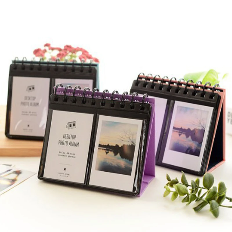 

Desk Calendar Photo Album 3 Inch Mini Instax Polaroid Album Desk Calendar 68 Pocket Picture Storage Case Photocard Holder 2023