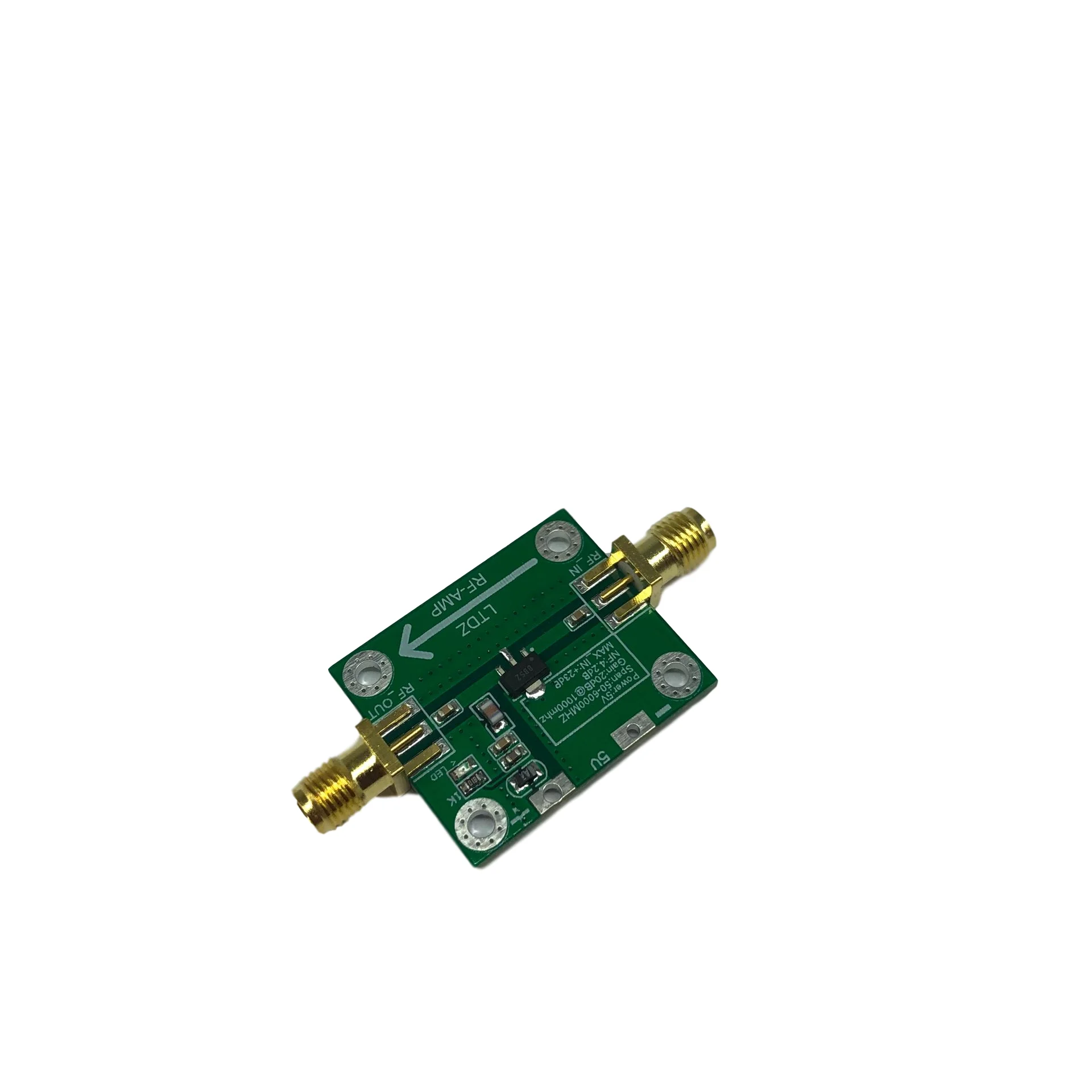 RF Amplifier 20dB Gain 50M-6000Mhz SBB5089 Antenna Signal Amplifier High Gain 
RF Amplifier 20dB Gain 50M-6000Mhz SBB5089 Antenna Signal Amplifier High Gain
