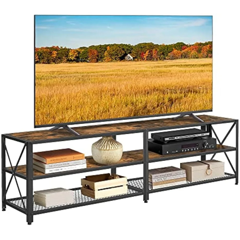 VASAGLE TV Stand, TV Console for TVs Up to 70 Inches, TV Table, 63 Inches Width, TV Cabinet with Storage Shelves, Steel Frame
VASAGLE TV Stand, TV Console for TVs Up to 70 Inches, TV Table, 63 Inches Width, TV Cabinet with Storage Shelves, Steel Frame