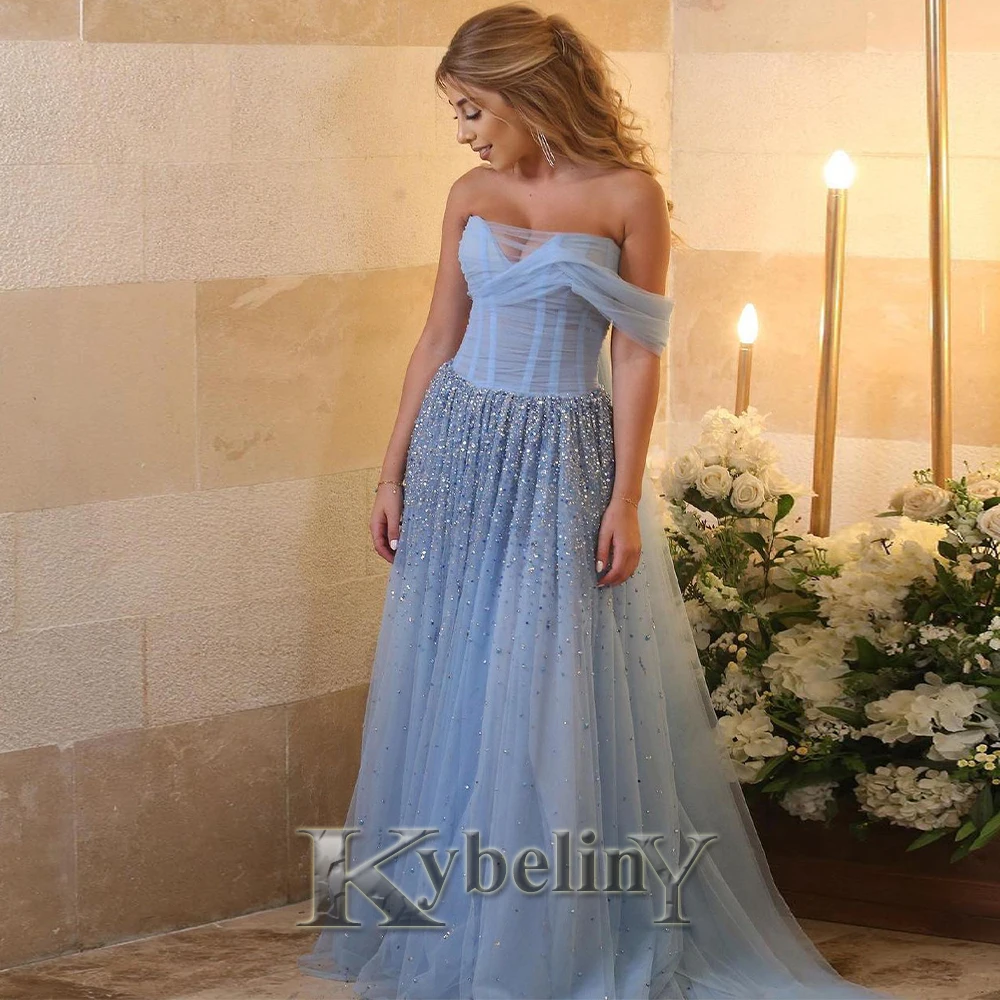 Kybeliny Fancy Prom Dresses One Shoulder Shiny Tulle A-line Evening Gowns Vestidos De Fiesta 2023 For Women Formal Drop Shipping 
Kybeliny Fancy Prom Dresses One Shoulder Shiny Tulle A-line Evening Gowns Vestidos De Fiesta 2023 For Women Formal Drop Shipping