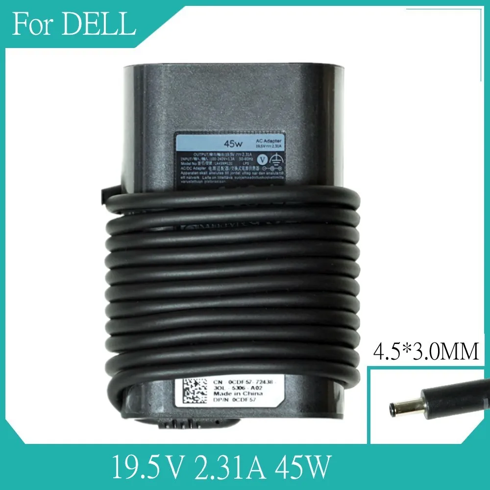 19.5V 2.31A 45W PA-1450-66D1 LA45NM140 laptop ac power adapter charger for Dell Latitude 13 3379 7350 XPS 13 9333 9343 9350 9360
19.5V 2.31A 45W PA-1450-66D1 LA45NM140 laptop ac power adapter charger for Dell Latitude 13 3379 7350 XPS 13 9333 9343 9350 9360