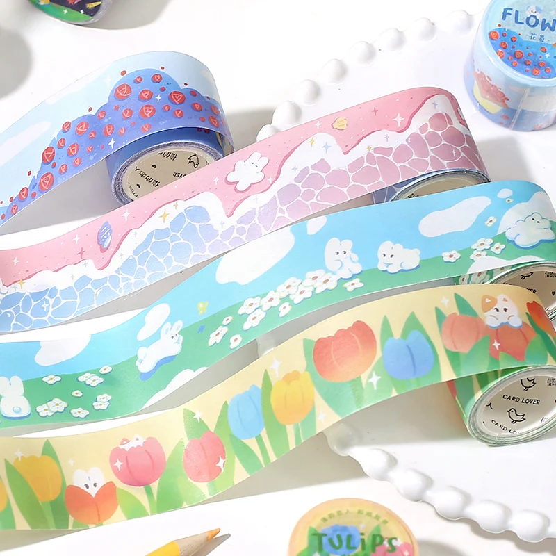 Love animal tulip flower meteor beach holiday meadow spring landscape Washi Tape DIY Scrapbooking journal Sticker masking tape
Love animal tulip flower meteor beach holiday meadow spring landscape Washi Tape DIY Scrapbooking journal Sticker masking tape