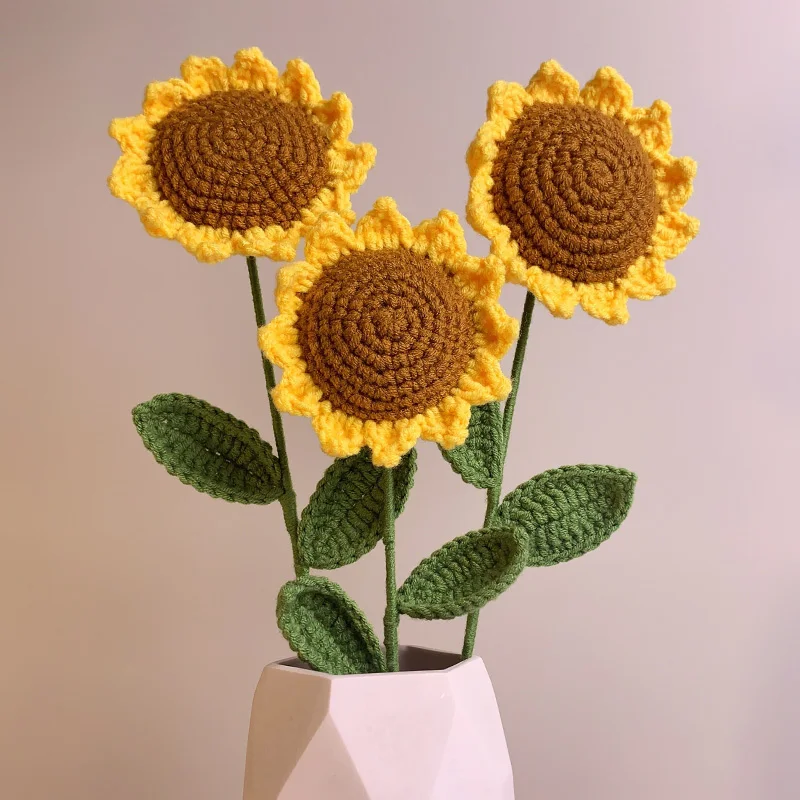 Sunflower Finished Handmade Woven Bouquet Simulation Of Hooking Wool Fake Flower Gift Recommendation
Sunflower Finished Handmade Woven Bouquet Simulation Of Hooking Wool Fake Flower Gift Recommendation