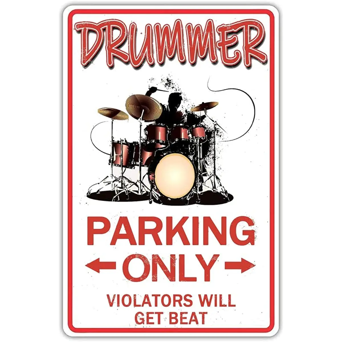 Drummer Tin Sign Funny Drummer Parking Only Violators Will Be Beat Funny Metal Sign Wall Decor Man Cave Bar Decor
Drummer Tin Sign Funny Drummer Parking Only Violators Will Be Beat Funny Metal Sign Wall Decor Man Cave Bar Decor