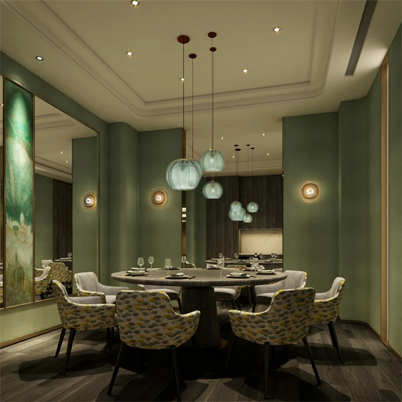 Modern LED Pendant Lights Nordic Designers Green Tree Leaf Veins Glass Pendant Lamp for Living Room Bedroom home Decor Lighting
Modern LED Pendant Lights Nordic Designers Green Tree Leaf Veins Glass Pendant Lamp for Living Room Bedroom home Decor Lighting