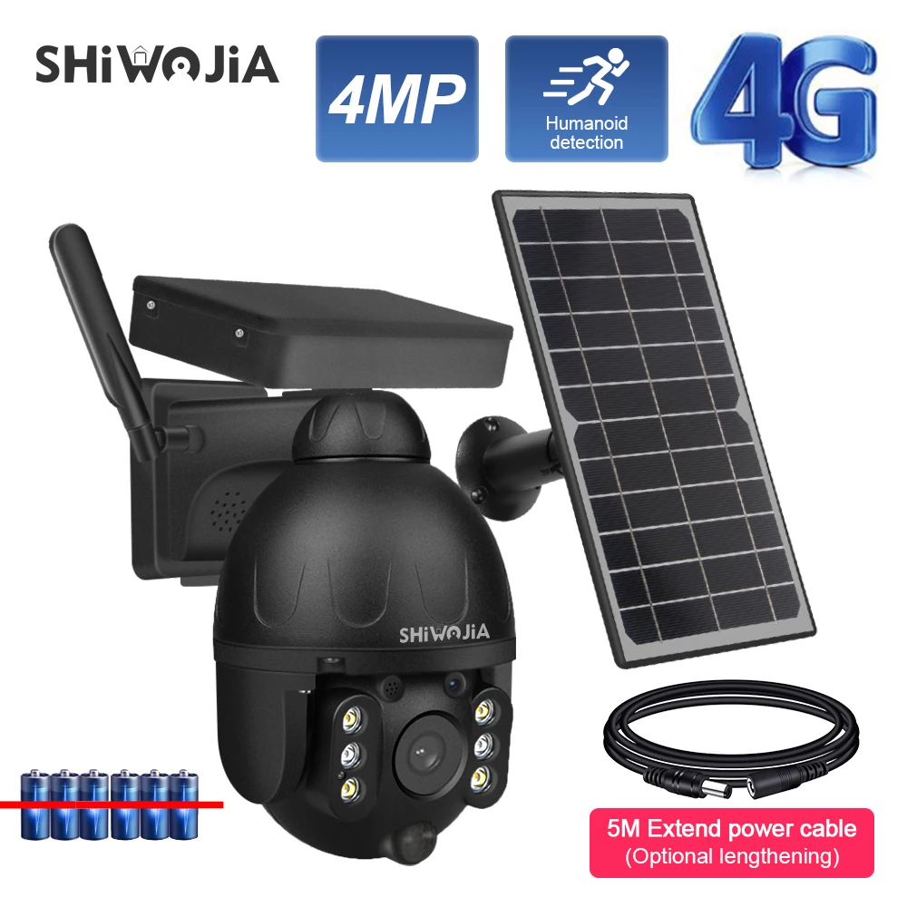 IP-камера видеонаблюдения shiвоенia, уличная PTZ-камера на солнечной батарее, 4G, Wi-Fi, 8 Вт, с датчиком присутствия ии, для систем безопасности
IP-камера видеонаблюдения shiвоенia, уличная PTZ-камера на солнечной батарее, 4G, Wi-Fi, 8 Вт, с датчиком присутствия ии, для систем безопасности