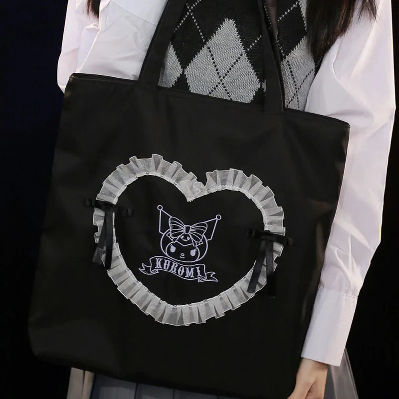 Kawaii Kuromi Shoulder Bag Anime Series Sanrioed Large Capacity Fashion Trend Handbag Cartoon Cute Shopping Bag Gift for Girls
Kawaii Kuromi Shoulder Bag Anime Series Sanrioed Large Capacity Fashion Trend Handbag Cartoon Cute Shopping Bag Gift for Girls