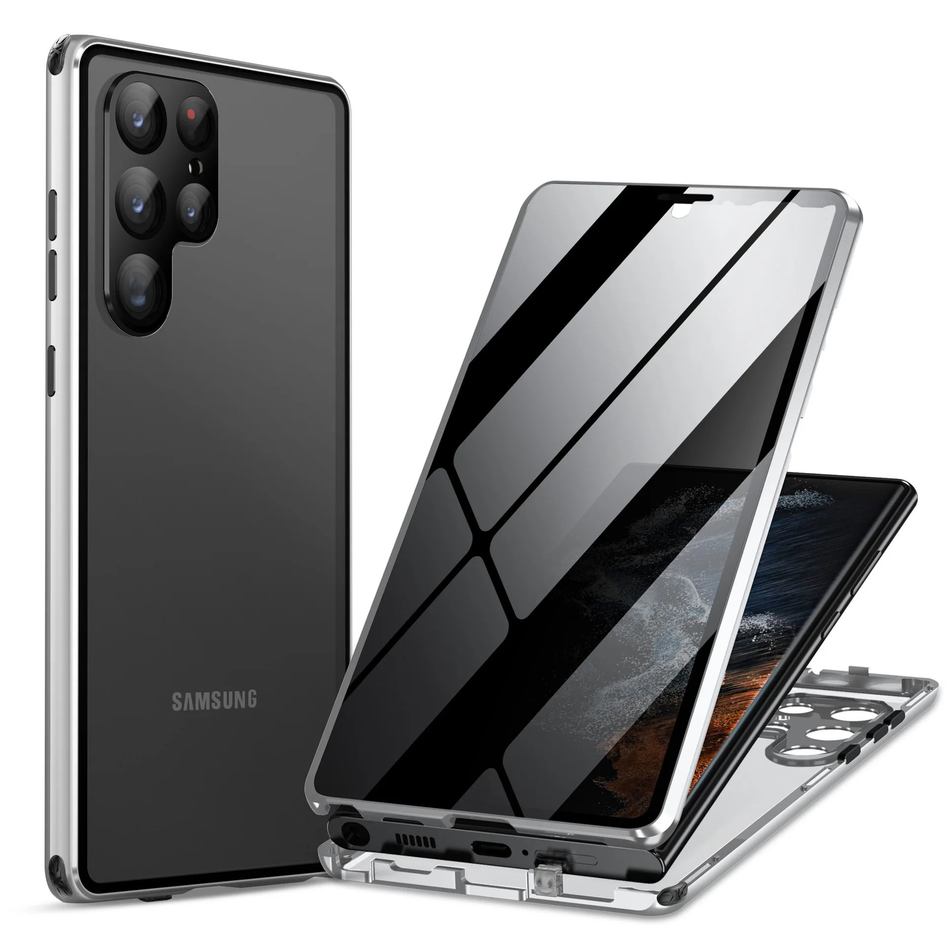 For Samsung Galaxy S23 S22 Ultra Case Airbag Four Corner Glow Anti Prying Conceal Glass Camera Lens Metal Fall Prevention Cover
For Samsung Galaxy S23 S22 Ultra Case Airbag Four Corner Glow Anti Prying Conceal Glass Camera Lens Metal Fall Prevention Cover