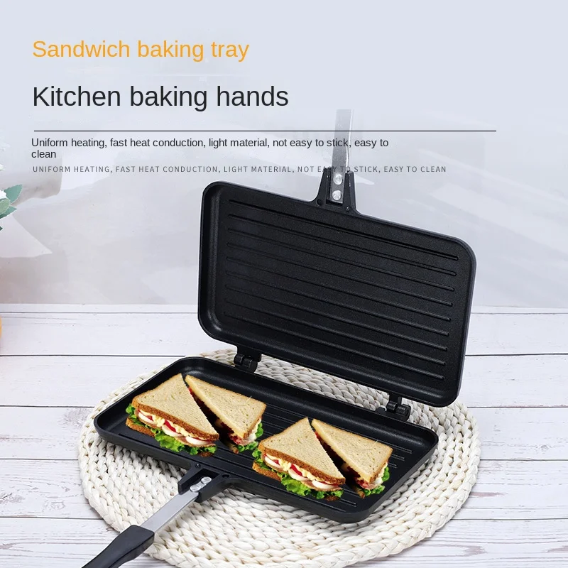 Nonstick Sandwich Baking Pan Waffle Muffin Bread Toast Breakfast Maker Pancake Roast Grill Mold Household Kitchen Accessories
Nonstick Sandwich Baking Pan Waffle Muffin Bread Toast Breakfast Maker Pancake Roast Grill Mold Household Kitchen Accessories