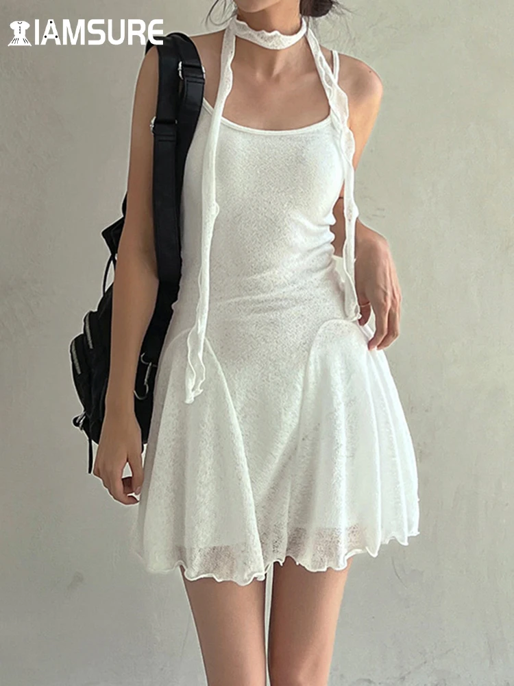 IAMSURE Casual Solid Slim Patchwork A-Line Dress Elegant Fashion Slim Slash Neck Sleeveless Mini Dresses For Women 2023 Summer
IAMSURE Casual Solid Slim Patchwork A-Line Dress Elegant Fashion Slim Slash Neck Sleeveless Mini Dresses For Women 2023 Summer