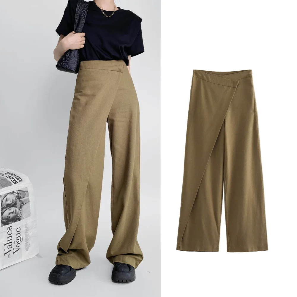 Однотонные нестандартные дизайнерские женские брюки до пола с высокой талией и широкими штанинами, повседневные свободные брюки с драпировкой
Однотонные нестандартные дизайнерские женские брюки до пола с высокой талией и широкими штанинами, повседневные свободные брюки с драпировкой