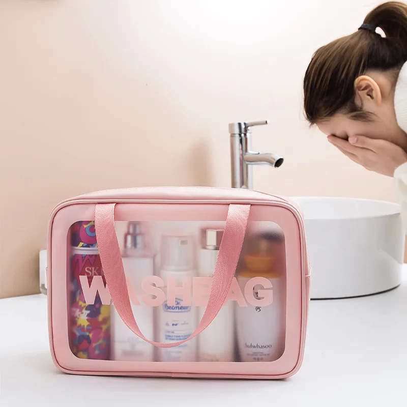 3pcs Transparent Waterproof Travel Toiletry Bag pu Matte Bath Portable Storage Bag Large Capacity Female Pvc Makeup Bag
3pcs Transparent Waterproof Travel Toiletry Bag pu Matte Bath Portable Storage Bag Large Capacity Female Pvc Makeup Bag