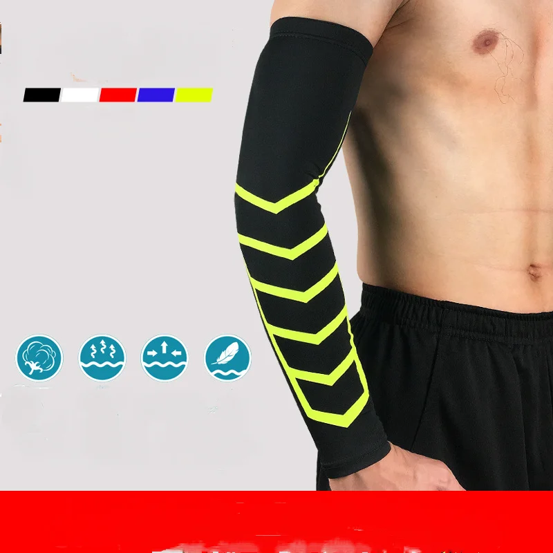 

1PC Extended Elbow Sleeves Sports Arm Warmers Anti Slip Thin Breathable Non-Slip Elbow Brace Support Basketball Football Running
