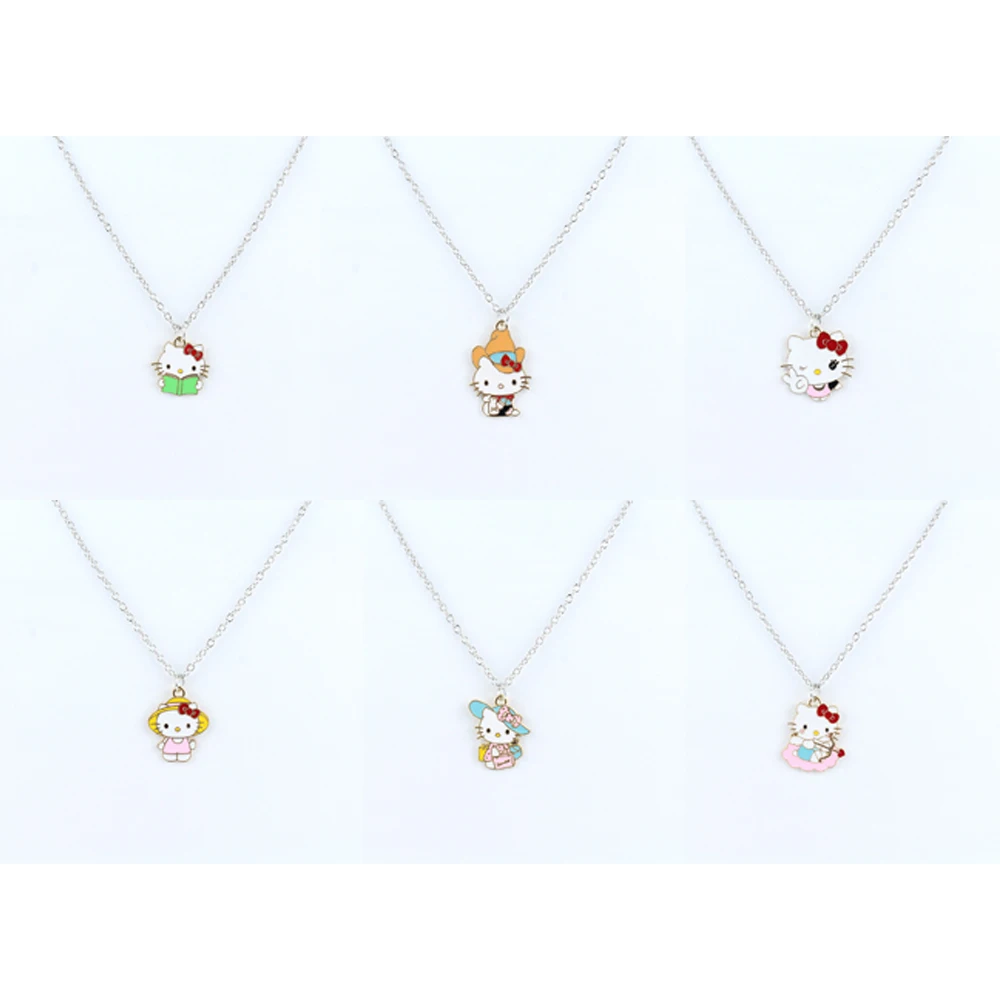 New Kawaii Sanrio Hello Kitty Necklace Cartoon Anime Alloy Clavicle Chain Girls Cute Sweet Fashion Clavicle Accessories
New Kawaii Sanrio Hello Kitty Necklace Cartoon Anime Alloy Clavicle Chain Girls Cute Sweet Fashion Clavicle Accessories