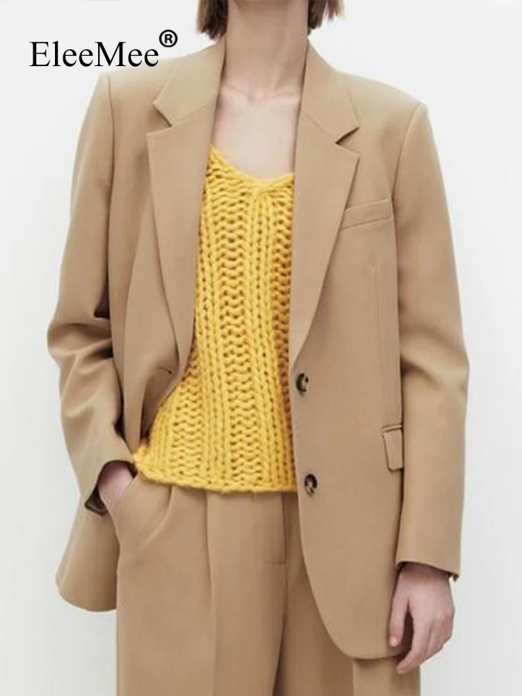 EleeMee Women Blazer Solid Color Loose Autumn Jacket Office Lady Casual Coat Ins Fashion 2022 New Clothing Size XS-L
EleeMee Women Blazer Solid Color Loose Autumn Jacket Office Lady Casual Coat Ins Fashion 2022 New Clothing Size XS-L