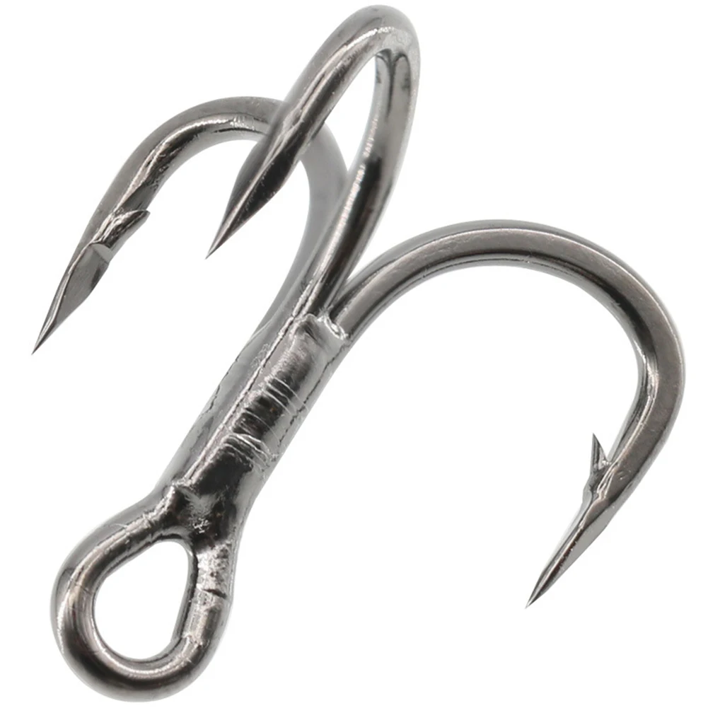 10Pcs Treble Hook 6× High Strength Nickel Plated Saltwater Fishing Barbed Hooks 2# 4# 6# 8# Balance Of Hooking And Holding Power
10Pcs Treble Hook 6× High Strength Nickel Plated Saltwater Fishing Barbed Hooks 2# 4# 6# 8# Balance Of Hooking And Holding Power