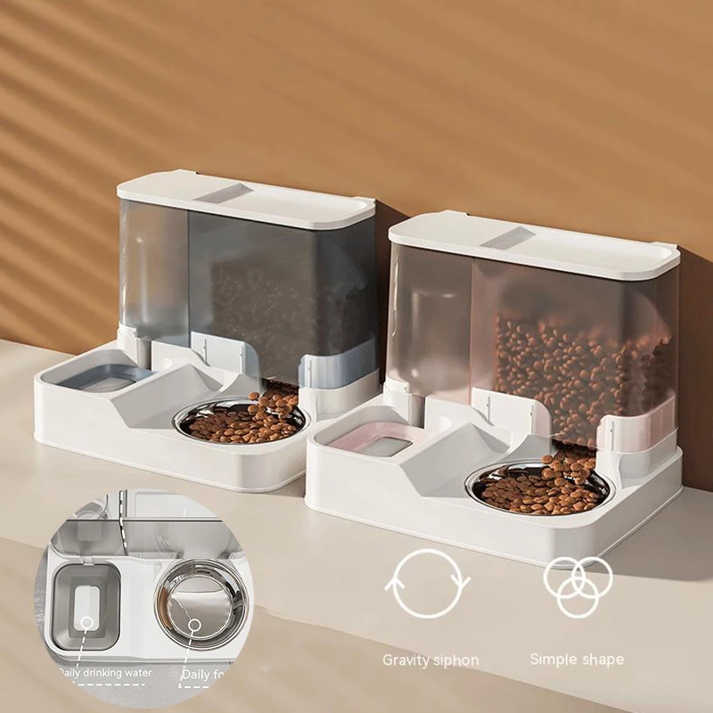 Large Capacity Cat Automatic Feeder Water Dispenser Stainless steel Wet Dry Separation Dog Food Container Drinking Water Bowl
Large Capacity Cat Automatic Feeder Water Dispenser Stainless steel Wet Dry Separation Dog Food Container Drinking Water Bowl