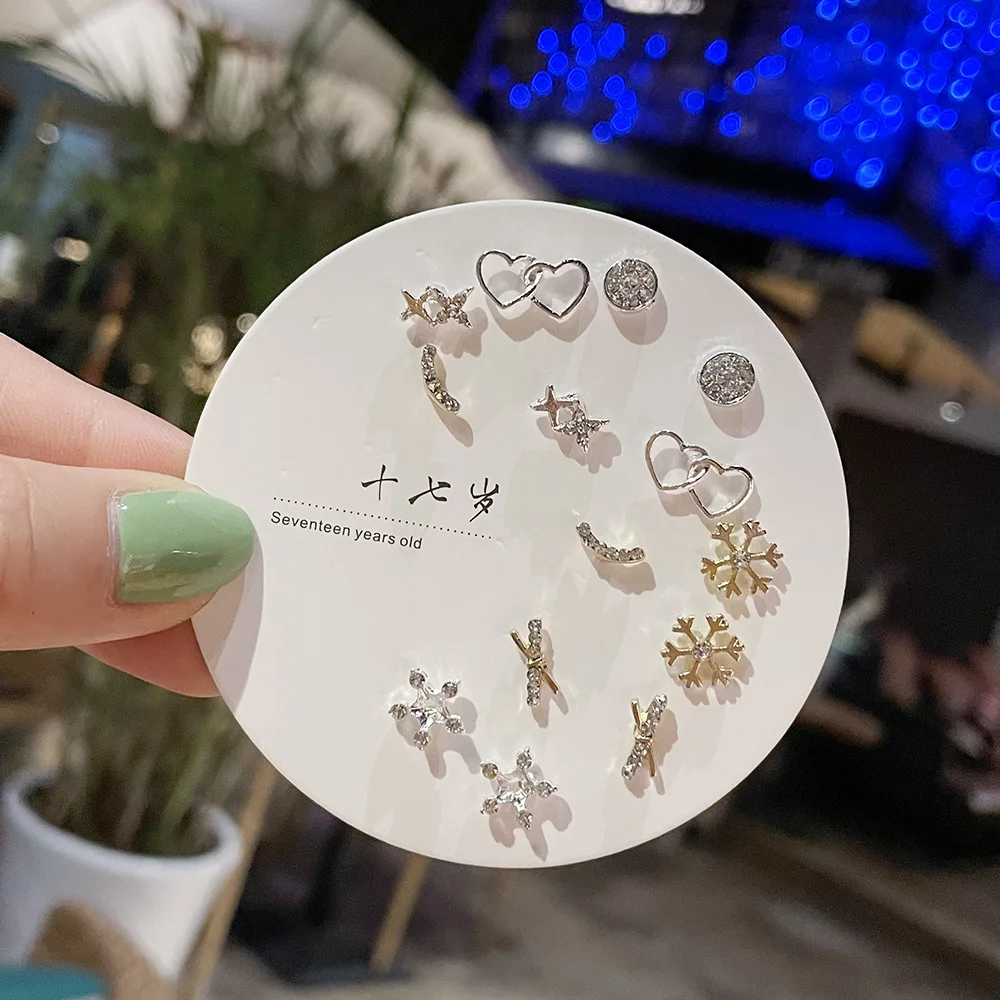 2022 S925 Silver Needle Korean Fashion 7 Pairs Earring Jewelry Sets for Women Small Geometric Heart Cute Stud Earrings Jewelry
2022 S925 Silver Needle Korean Fashion 7 Pairs Earring Jewelry Sets for Women Small Geometric Heart Cute Stud Earrings Jewelry