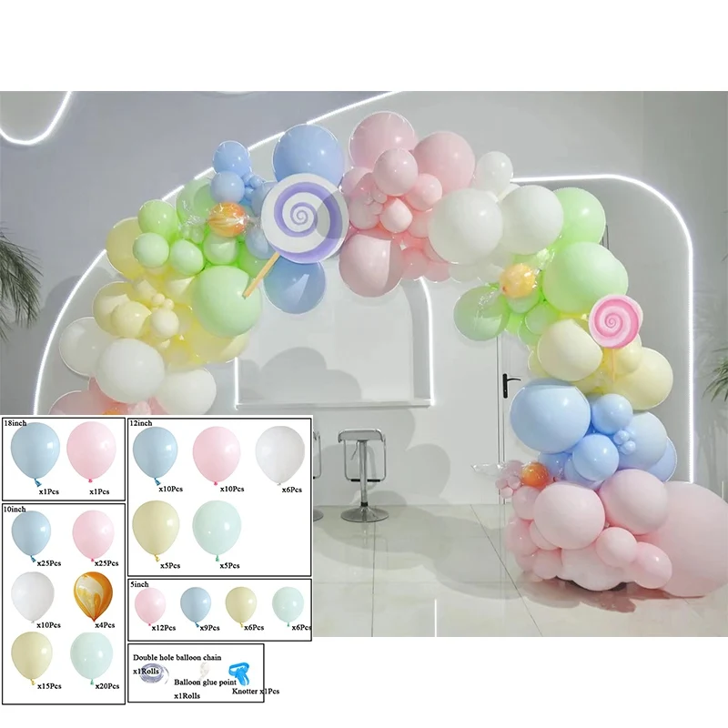 170Pcs/Set Candy Macarone Balloon Garland Arch Kit Baby Shower Decor Latex Balloons Boy Girl Birthday Party Decorations Supplies
170Pcs/Set Candy Macarone Balloon Garland Arch Kit Baby Shower Decor Latex Balloons Boy Girl Birthday Party Decorations Supplies