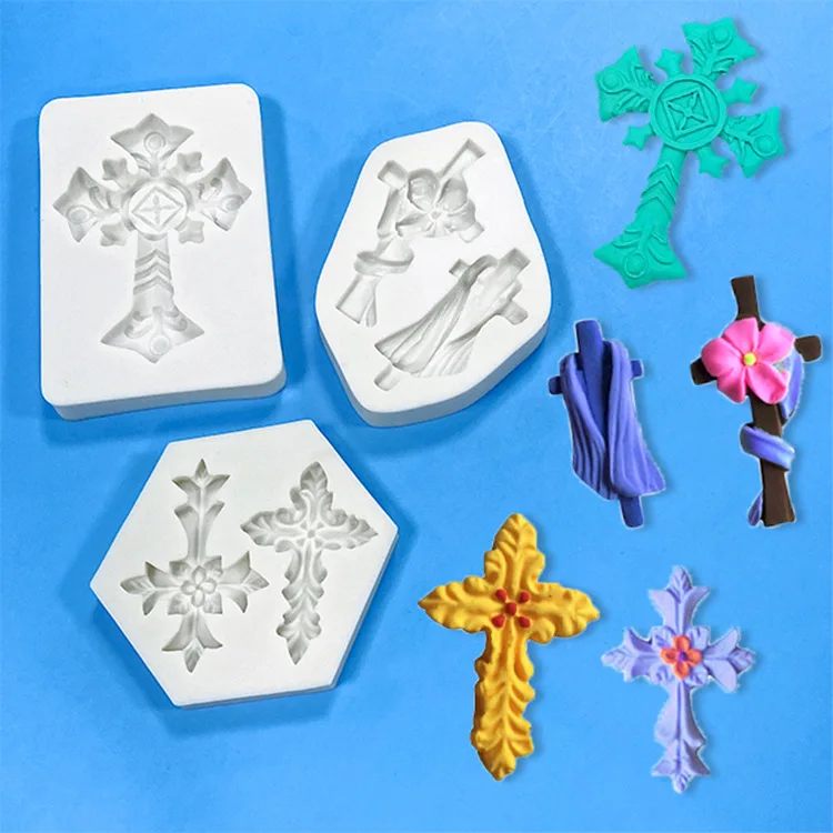 DIY Fondant Cake Chocolate Silicone Molds Baking Accessories Cross Mold Cake Decorating Retro Cross Silicone Mold
DIY Fondant Cake Chocolate Silicone Molds Baking Accessories Cross Mold Cake Decorating Retro Cross Silicone Mold
