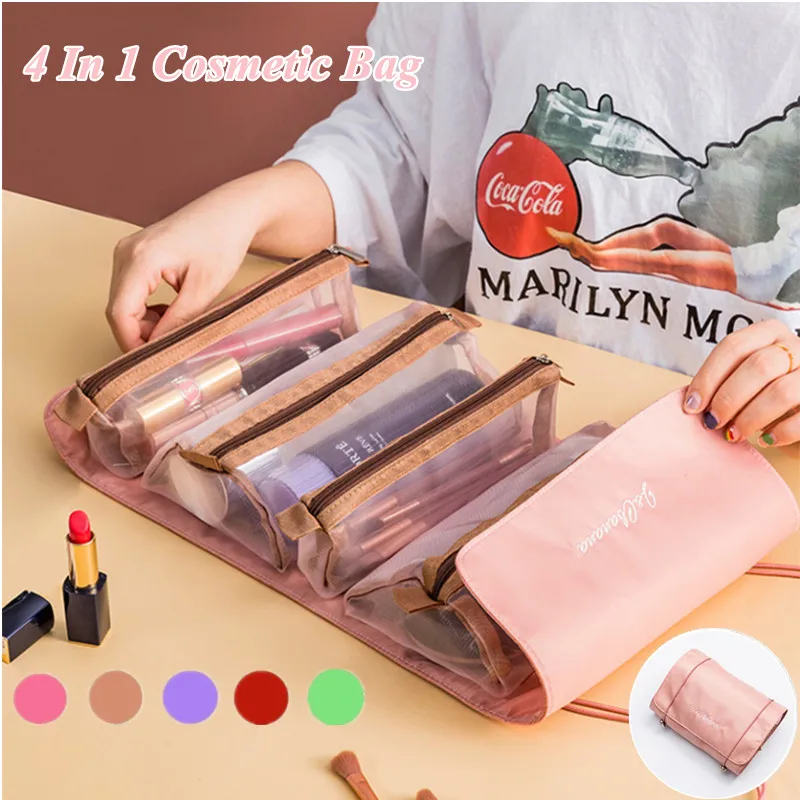 4 In 1 Mesh Cosmetic Bag Simple Carry-on Travel Wash Bag Detachable and Foldable Large-capacity Storage Bag Makeup Tools 6Colors
4 In 1 Mesh Cosmetic Bag Simple Carry-on Travel Wash Bag Detachable and Foldable Large-capacity Storage Bag Makeup Tools 6Colors