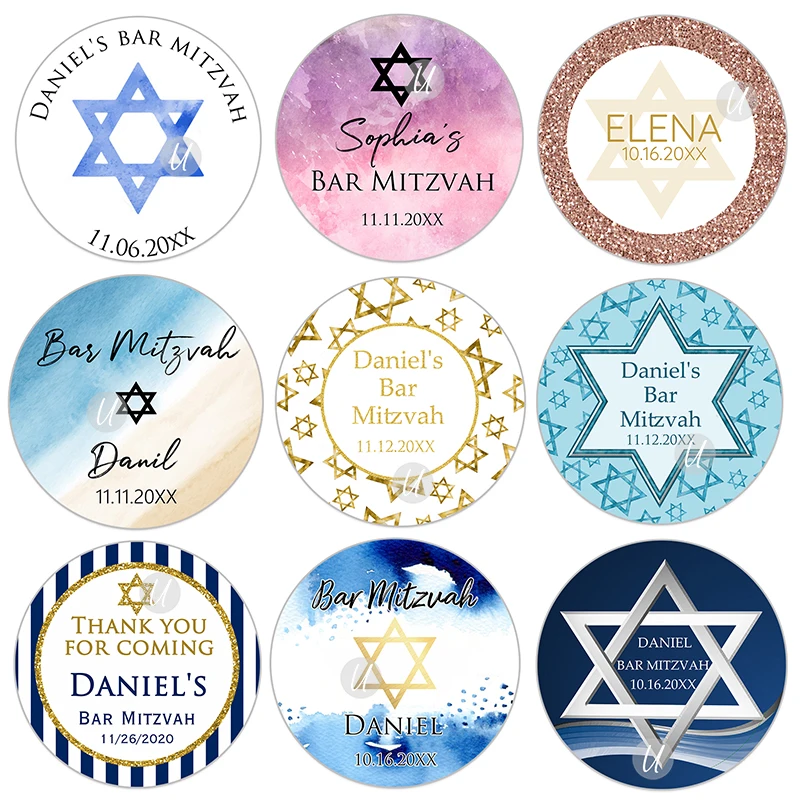 Customized Bar Mitzvah Stickers Personalized Mitzvah Stickers Modern Luxery Classic Round
Customized Bar Mitzvah Stickers Personalized Mitzvah Stickers Modern Luxery Classic Round