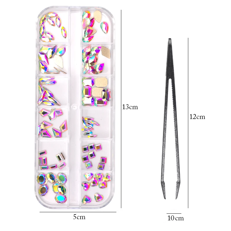 New Multi-Size Nail Rhinestones 3D AB Crystal DIY Nail Art Decorations Crystal Diamond Gems Glitter Nails Accesories Tools Set
New Multi-Size Nail Rhinestones 3D AB Crystal DIY Nail Art Decorations Crystal Diamond Gems Glitter Nails Accesories Tools Set