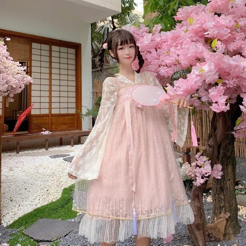 Sweet Lolita Sakuraji Chinese Style Han Elements with Jsk Suspender Dress Suit Pink Lolita Dress Lolita Overalls Victorian Dress
Sweet Lolita Sakuraji Chinese Style Han Elements with Jsk Suspender Dress Suit Pink Lolita Dress Lolita Overalls Victorian Dress
