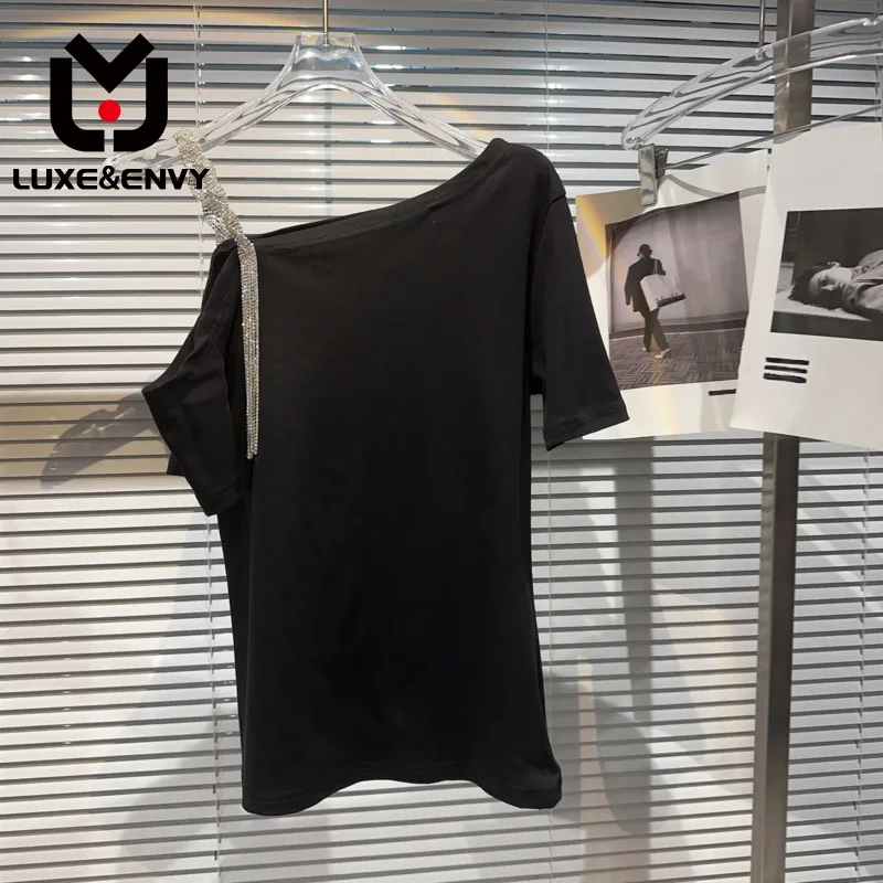 Женская футболка люкс & ENVY, Однотонная футболка с косым воротником и коротким рукавом, модель WZ2691 на лето, 2023
Женская футболка люкс & ENVY, Однотонная футболка с косым воротником и коротким рукавом, модель WZ2691 на лето, 2023