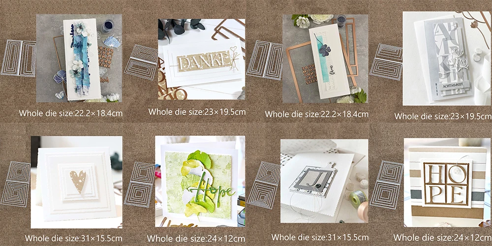 New Design Craft Metal stencil mold Cutting Dies square rectangular frames scrapbook die cuts Album Paper Card Craft Embossing
New Design Craft Metal stencil mold Cutting Dies square rectangular frames scrapbook die cuts Album Paper Card Craft Embossing