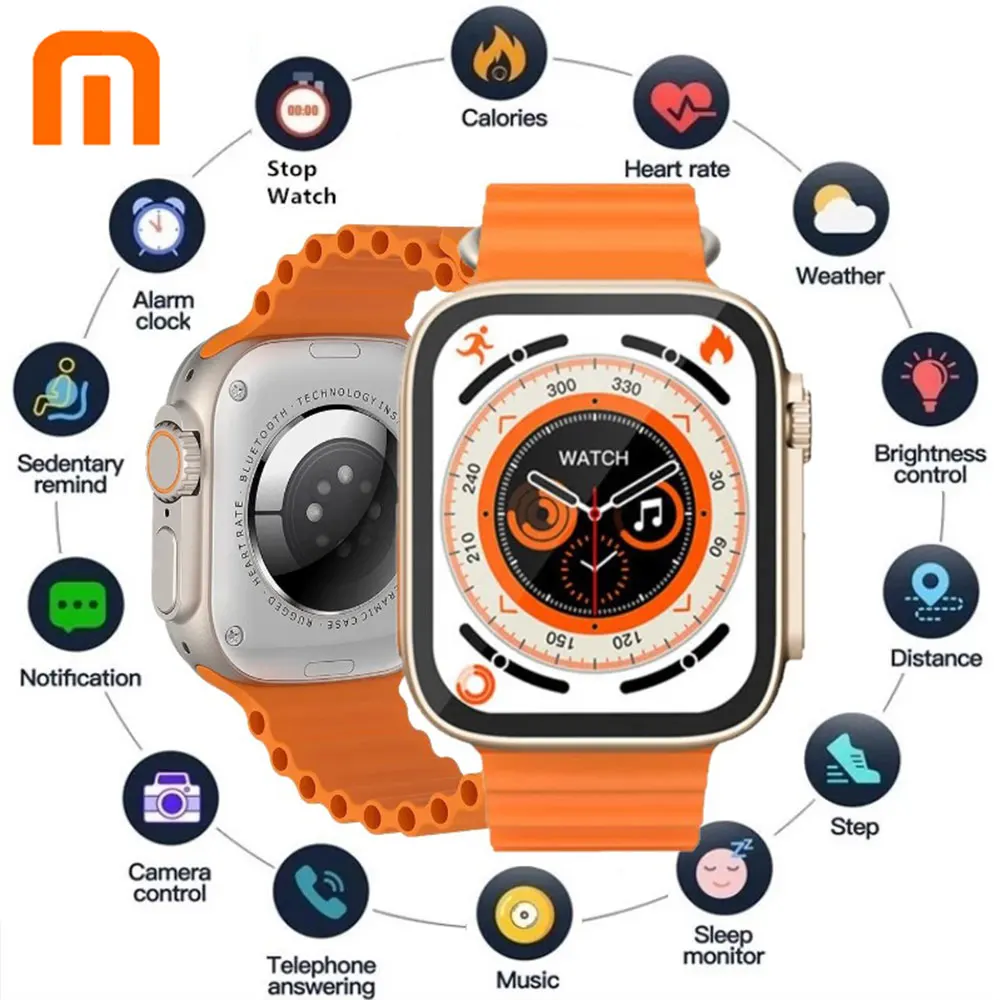 NEW Smart Watch Series 8 Ultra NFC Smartwatch Wireless Charging Bluetooth Call Watch Men Women Sport Watches HD Screen for Apple
NEW Smart Watch Series 8 Ultra NFC Smartwatch Wireless Charging Bluetooth Call Watch Men Women Sport Watches HD Screen for Apple