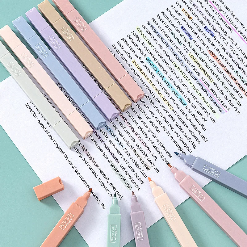 6 PCS Double Tip Highlighter Pens Kawaii Candy Color Manga Markers Midliner Pastel highlighter set Stationery 
6 PCS Double Tip Highlighter Pens Kawaii Candy Color Manga Markers Midliner Pastel highlighter set Stationery