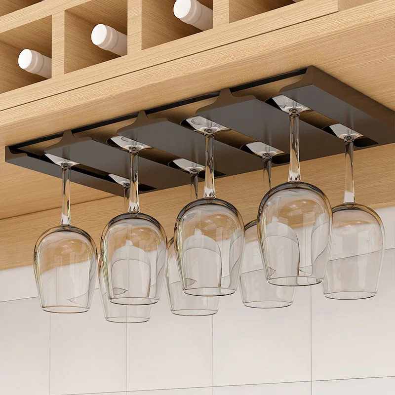 

Wine Glass Rack Wall Mounted Kitchen Cup Holder Multi-Function Classification Hanging Upside Down Glass Cup Rack Organizer