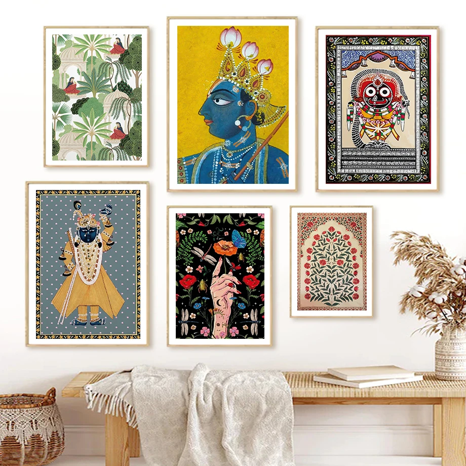 Indian Folk Pichwai Floral Lotus Hindu Wall Art Canvas Painting Nordic Posters And Prints Wall Pictures For Living Room Decor
Indian Folk Pichwai Floral Lotus Hindu Wall Art Canvas Painting Nordic Posters And Prints Wall Pictures For Living Room Decor