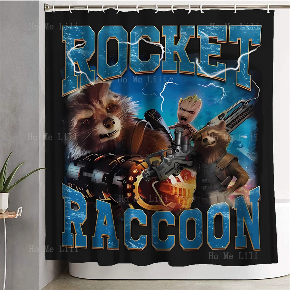 Wooden Men And Cartoon Raccoons With Machine Guns Motley Krualister Demon Patch Snarling Bathroom Decorate Set With 12 Hooks 
Wooden Men And Cartoon Raccoons With Machine Guns Motley Krualister Demon Patch Snarling Bathroom Decorate Set With 12 Hooks