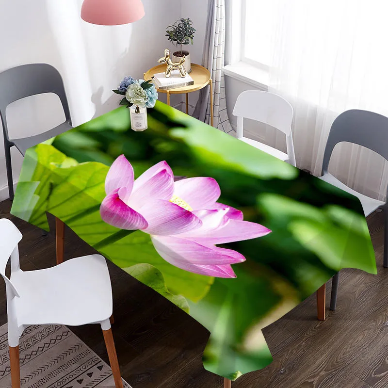 Custom Lotus 3D Table Cover Waterproof And Oil Proof For Decorative Dining Tablecloth For Picnic Blanket Table Cloth
Custom Lotus 3D Table Cover Waterproof And Oil Proof For Decorative Dining Tablecloth For Picnic Blanket Table Cloth