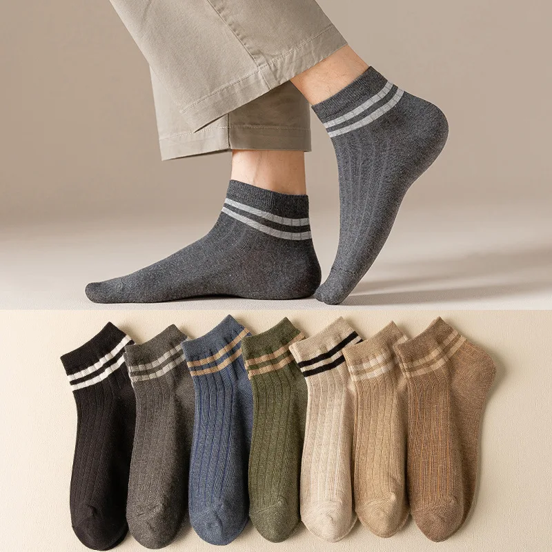Striped Men Socks Cotton Black Grey Solid Harajuku Designer Retro Short Funny Cute Crew Comfortable Casual Ankle Socks Male Sox
Striped Men Socks Cotton Black Grey Solid Harajuku Designer Retro Short Funny Cute Crew Comfortable Casual Ankle Socks Male Sox