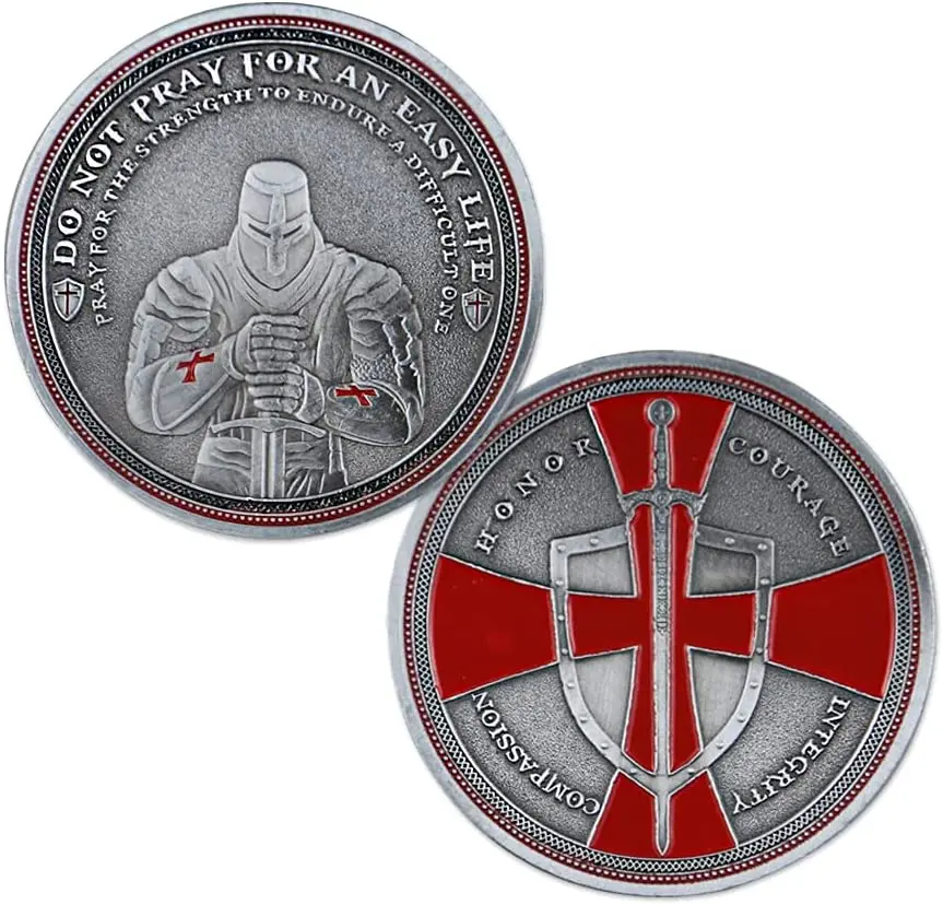 Knight Templar Red Cross Challenge Coin Religious Coin Commemorative Gift Non-currency Coin Coins Collectibles Collectibles
Knight Templar Red Cross Challenge Coin Religious Coin Commemorative Gift Non-currency Coin Coins Collectibles Collectibles
