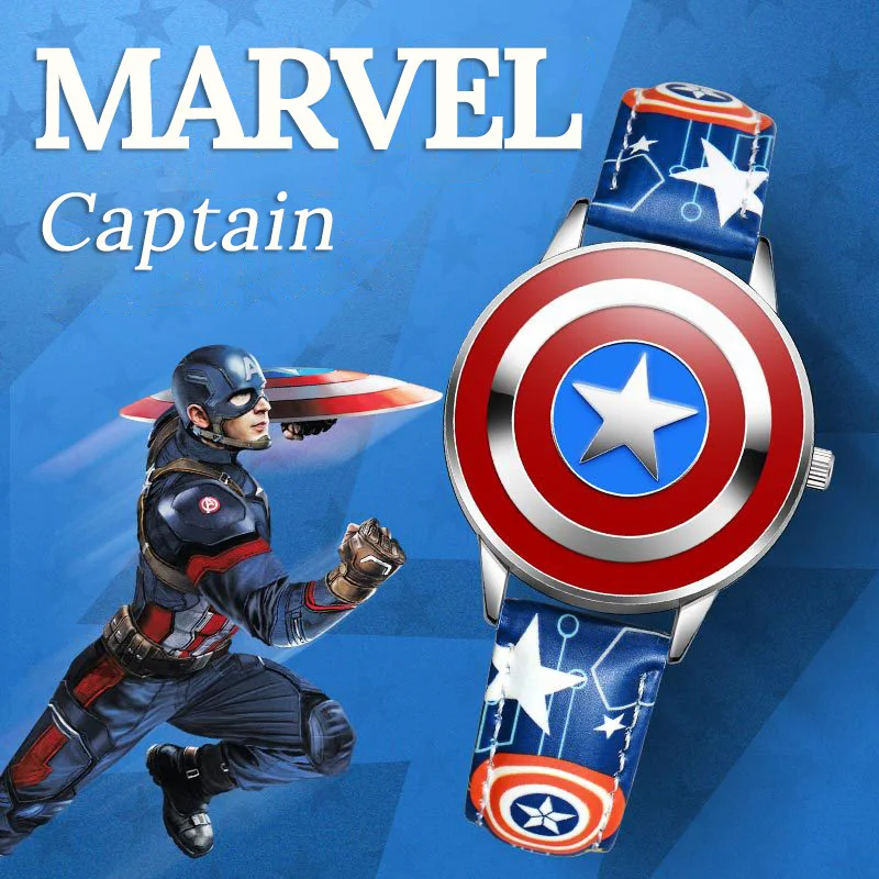 Детские часы Marvel «мстители», детские часы Капитан Америка, кожаные кварцевые часы с откидной крышкой и металлическим чехлом, часы для мальчиков, студенческие часы, подарки
Детские часы Marvel «мстители», детские часы Капитан Америка, кожаные кварцевые часы с откидной крышкой и металлическим чехлом, часы для мальчиков, студенческие часы, подарки