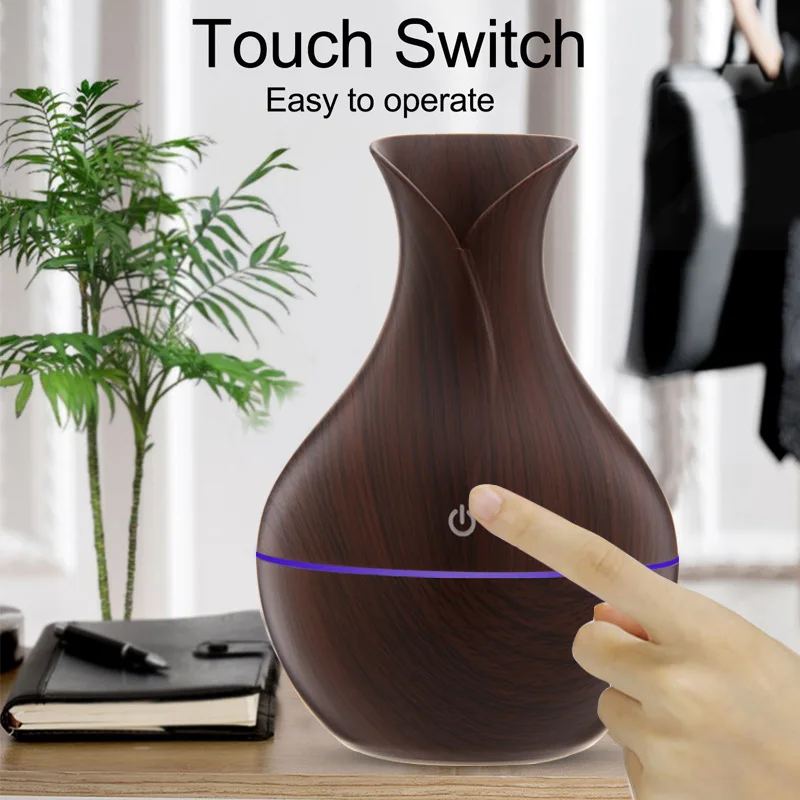 

Style Atomizer Vase Colorful Yoga Mist Humidifier Vaporizer Diffuser Room Humidifier Aromatherapy For Aroma Woodgrain